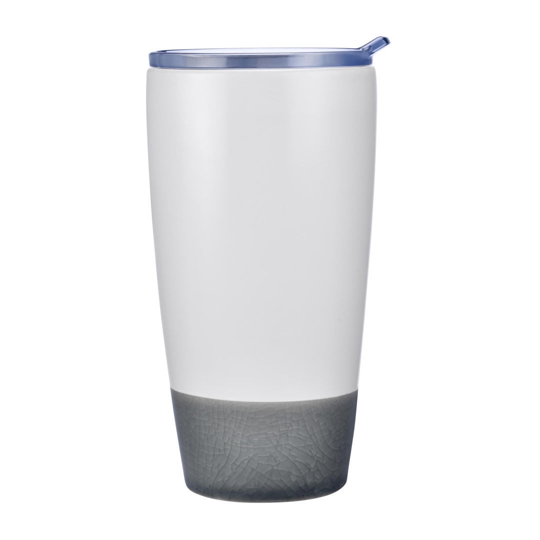 Celosia Double Wall Ceramic Tumbler w/Lid - 12oz 1