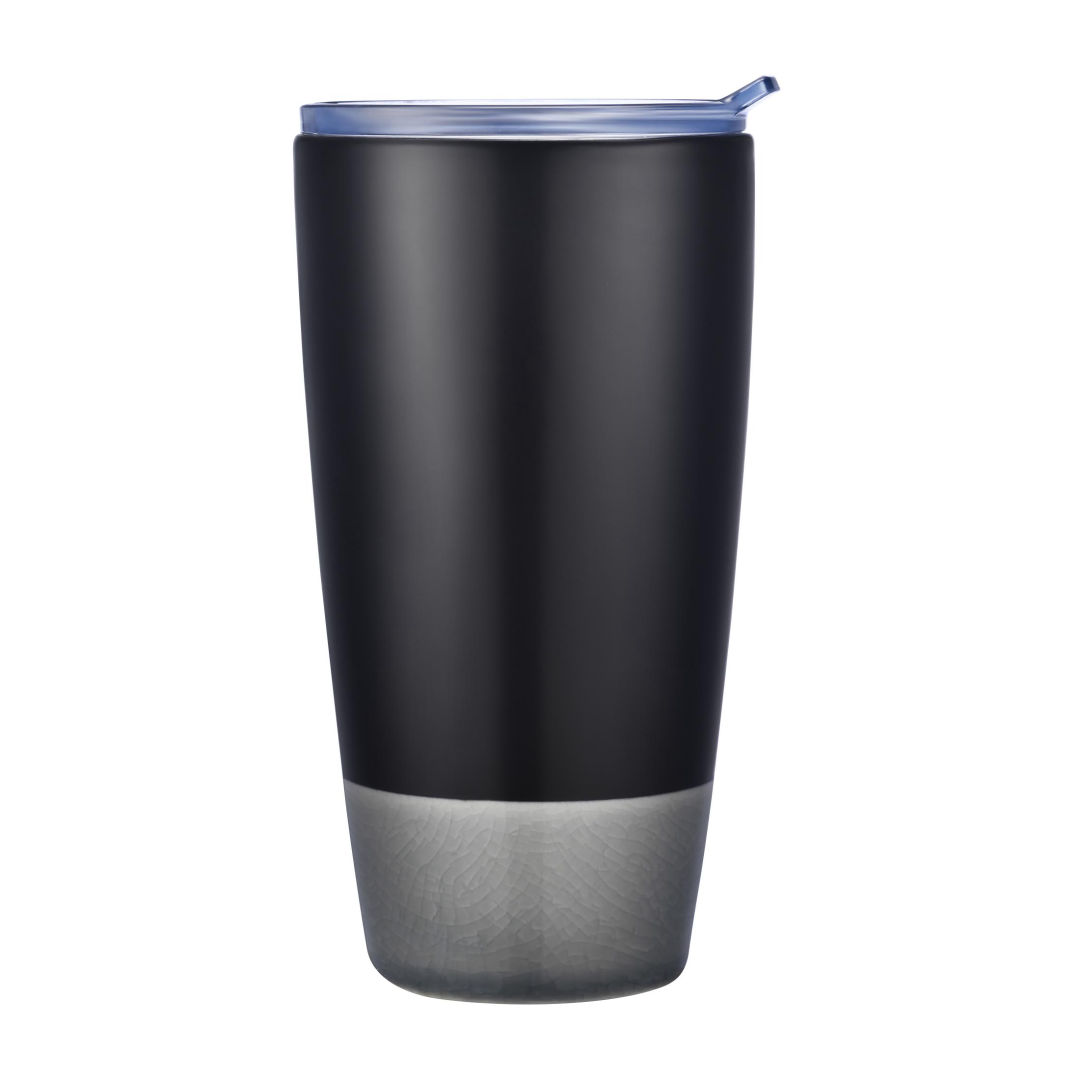 Celosia Double Wall Ceramic Tumbler w/Lid - 12oz 1
