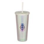 Crenshaw Textured Tumbler w/ Straw - 21oz - Iridescent / Iridescent Crenshaw Textured Tumbler w/ Straw - 21oz - Iridescent / Iridescent