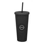 Crenshaw Textured Tumbler w/ Straw - 21oz - Matte Black / Matte Black Crenshaw Textured Tumbler w/ Straw - 21oz - Matte Black / Matte Black