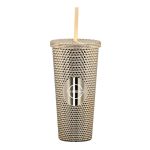 Crenshaw Textured Tumbler w/ Straw - 21oz - Gold / Gold Crenshaw Textured Tumbler w/ Straw - 21oz - Gold / Gold