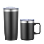 Lou Asador Mug & Tumbler Gift Set - Black (Black Set - Blank) Lou Asador Mug & Tumbler Gift Set - Black (Black Set - Blank)