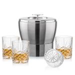 Genoa Ice Bucket & Brinkley On-the-Rocks Set - Set of 5 (Blank) Genoa Ice Bucket & Brinkley On-the-Rocks Set - Set of 5 (Blank)