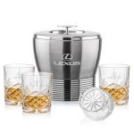 Genoa Ice Bucket & Brinkley On-the-Rocks Set - Set of 5 Genoa Ice Bucket & Brinkley On-the-Rocks Set - Set of 5