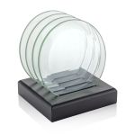 Midland Coasters - Set of 4 on Black Base - DSK003-SK (Blank) Midland Coasters - Set of 4 on Black Base - DSK003-SK (Blank)