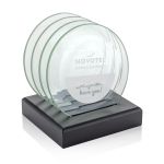 Midland Coasters - Set of 4 on Black Base 1 Midland Coasters - Set of 4 on Black Base 1