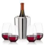 Pescara Wine Cooler & Oldham Stemless Wine Set - Set of 5 (Blank) Pescara Wine Cooler & Oldham Stemless Wine Set - Set of 5 (Blank)