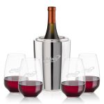 Pescara Wine Cooler & Oldham Stemless Wine Set - Set of 5 Pescara Wine Cooler & Oldham Stemless Wine Set - Set of 5