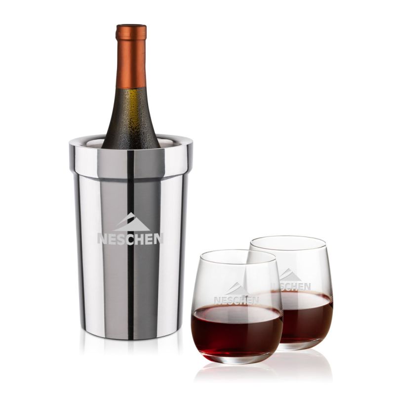 Milano Wine Cooler & Crestview Stemless Wine Set 1 Milano Wine Cooler & Crestview Stemless Wine Set 1