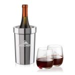 Milano Wine Cooler & Crestview Stemless Wine Set 1 Milano Wine Cooler & Crestview Stemless Wine Set 1