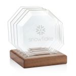 Meaford Coasters - Set of 4 on Walnut Base 1 Meaford Coasters - Set of 4 on Walnut Base 1