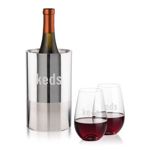 Catania Wine Cooler & Boston Stemless Wine Set 1 Catania Wine Cooler & Boston Stemless Wine Set 1