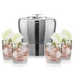 Genoa Ice Bucket & Newkirk On-the-Rocks Set - Set of 5 (Blank) Genoa Ice Bucket & Newkirk On-the-Rocks Set - Set of 5 (Blank)