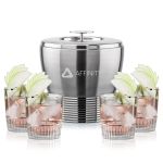 Genoa Ice Bucket & Newkirk On-the-Rocks Set - Set of 5 Genoa Ice Bucket & Newkirk On-the-Rocks Set - Set of 5
