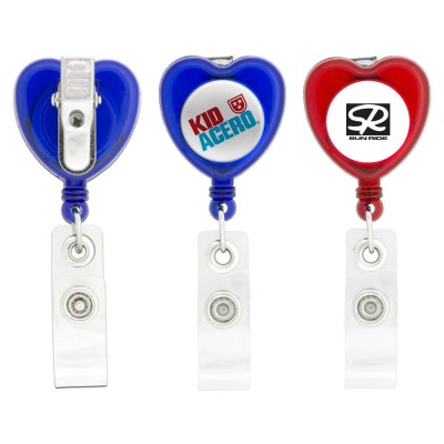 Heart-Shaped Retractable Badge Holder 1