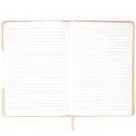 Maui Faux Bamboo Journal w/Phone Holder - Bamboo Brown Blank Open View Maui Faux Bamboo Journal w/Phone Holder - Bamboo Brown Blank Open View