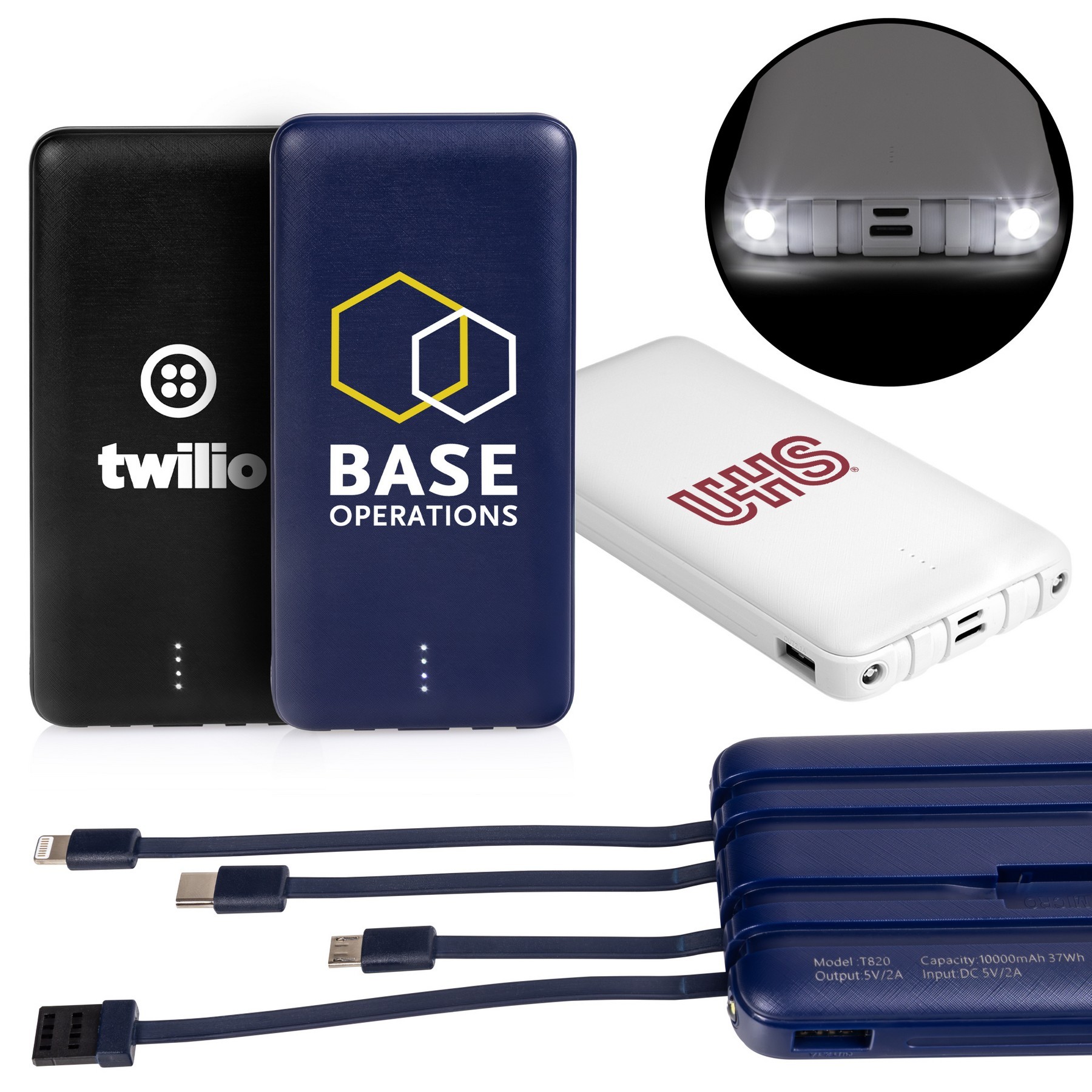 CoreCharge Multi-Charging Power Bank w/LED Flashlight (Factory Direct) 10-12 Weeks 1
