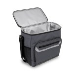 Summit Bag Cooler 40-Can - Gray/Black Blank Front Open View Summit Bag Cooler 40-Can - Gray/Black Blank Front Open View