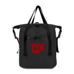 Milton rPET Heather Waterproof Tote Bag - Black Logo Front Milton rPET Heather Waterproof Tote Bag - Black Logo Front