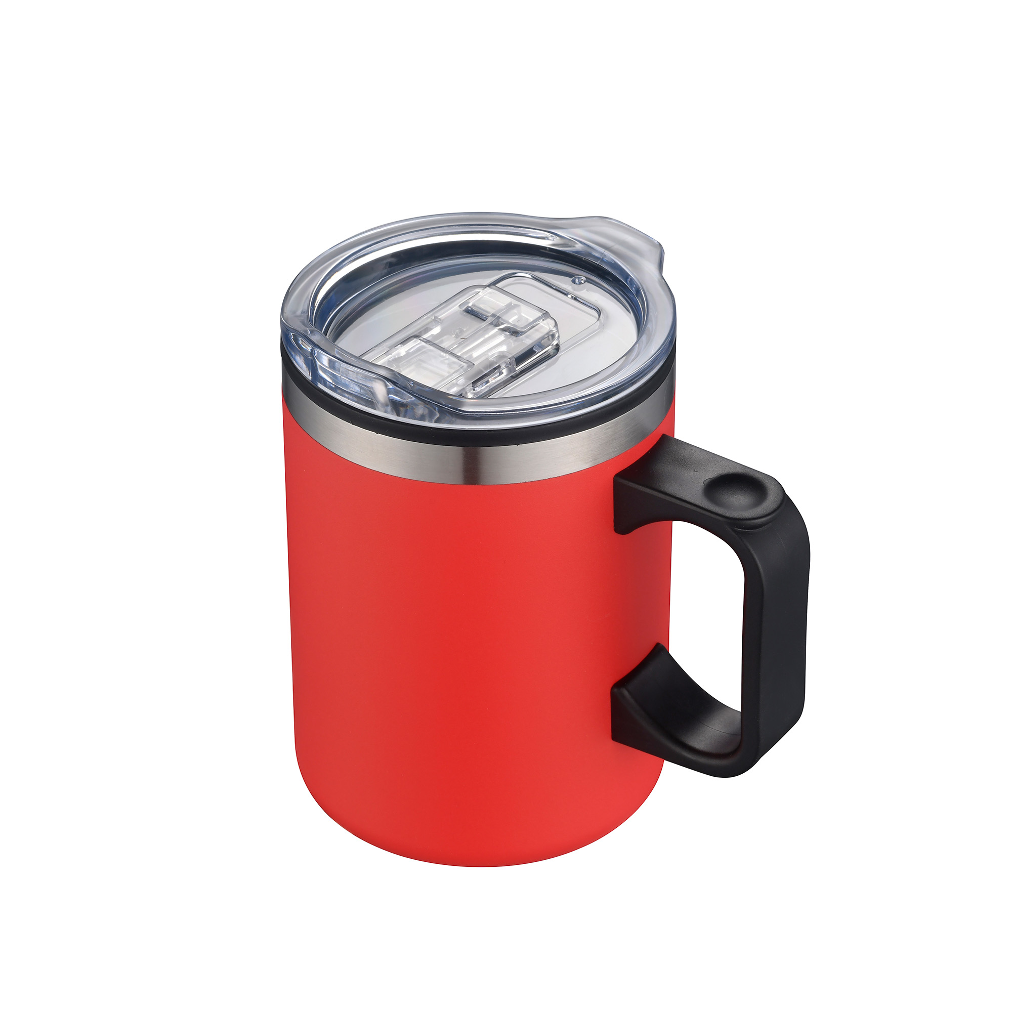 14 Oz. Double Wall Campfire Mug w/Clear Lid 1