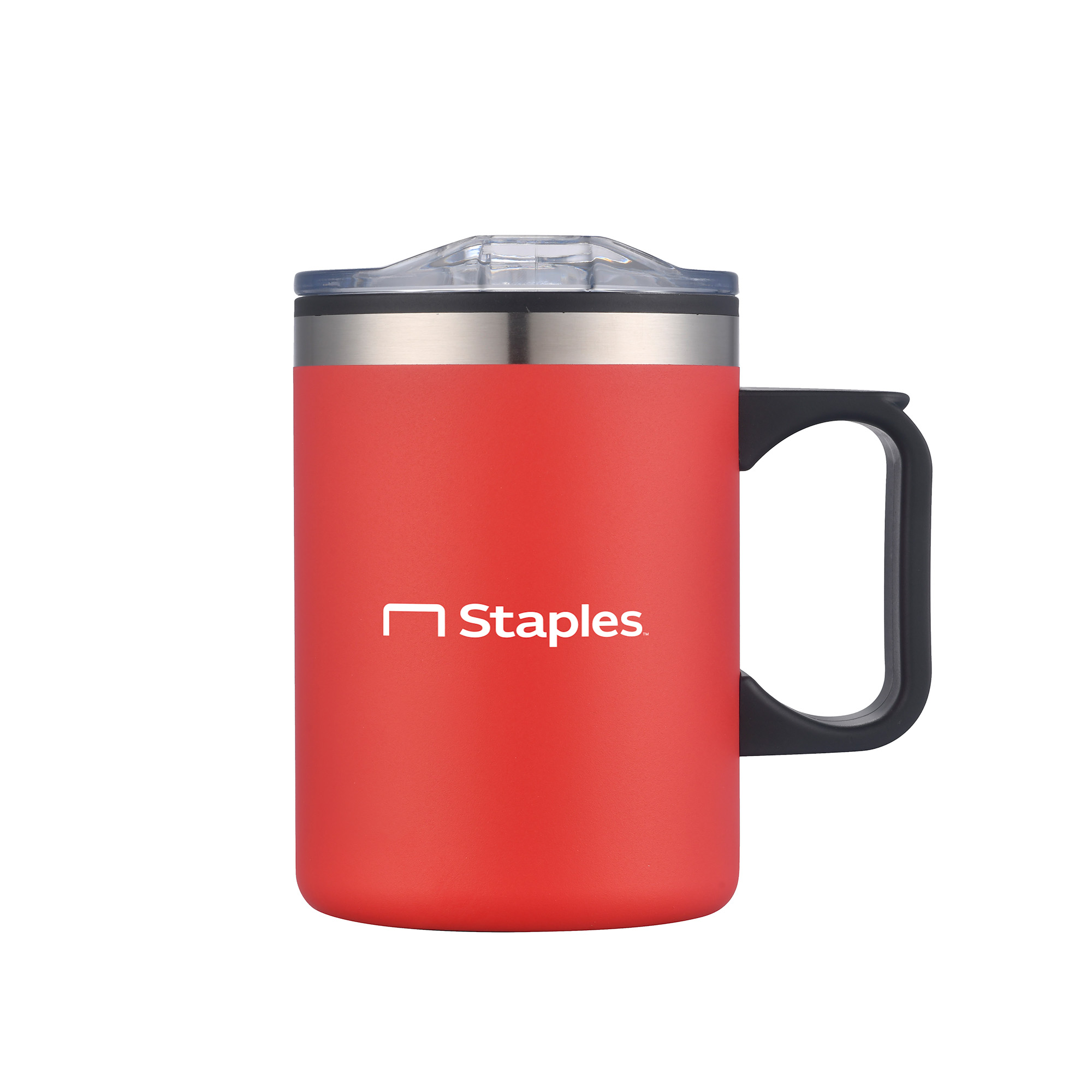 14 Oz. Double Wall Campfire Mug w/Clear Lid 1