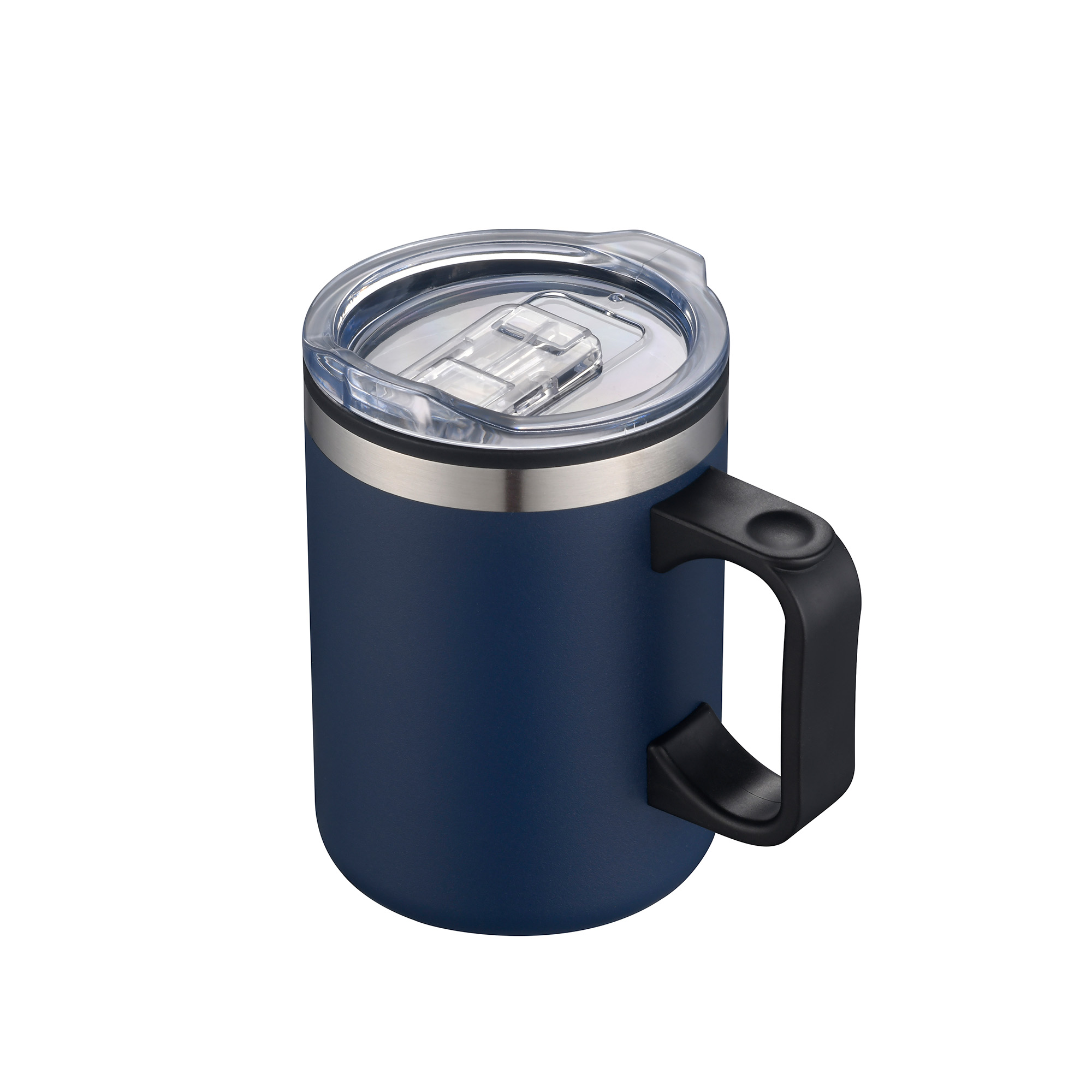 14 Oz. Double Wall Campfire Mug w/Clear Lid 1