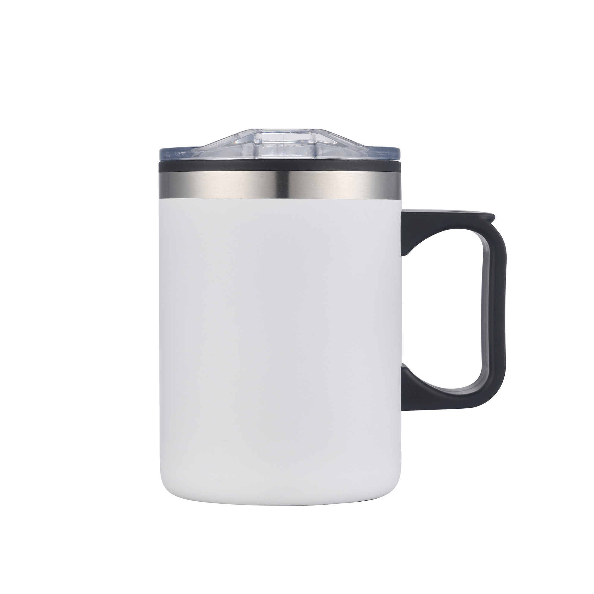 14 Oz. Double Wall Campfire Mug w/Clear Lid 1