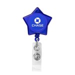 Star-Shaped Retractable Badge Holder - Blue Star-Shaped Retractable Badge Holder - Blue