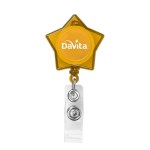 Star-Shaped Retractable Badge Holder - Yellow Star-Shaped Retractable Badge Holder - Yellow