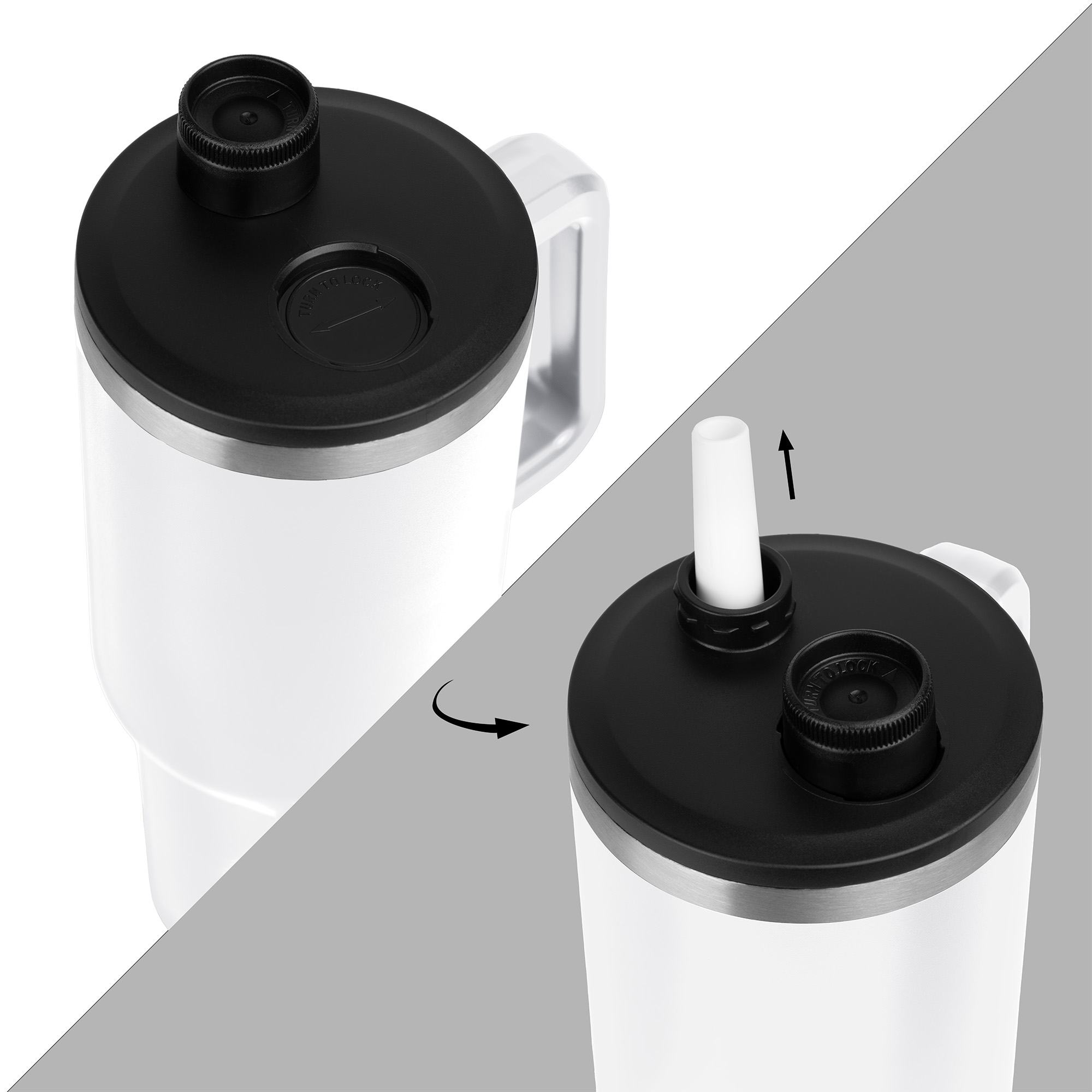 40 Oz. Malden Double Wall Vacuum Seal Mug w/Flexible Straw 1