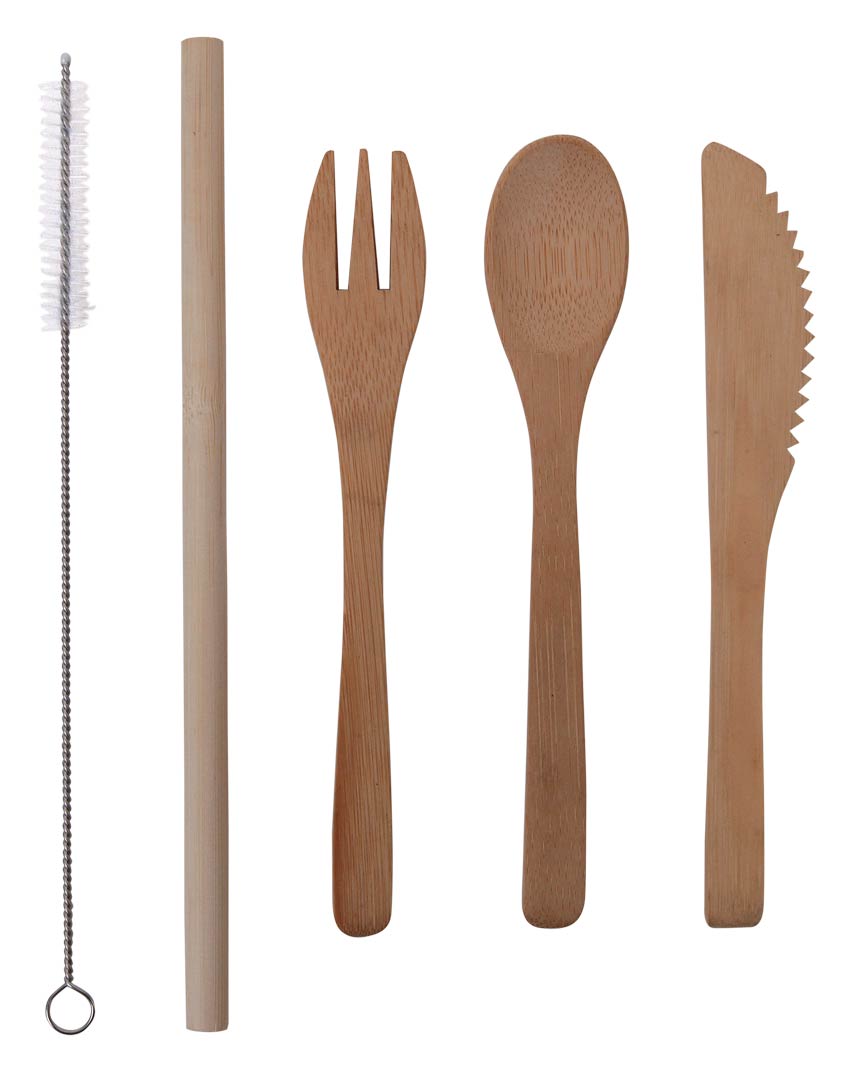 Bamboo Utensils w/rPET Pouch 1