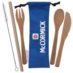 Bamboo Utensils w/rPET Pouch 1 Bamboo Utensils w/rPET Pouch 1