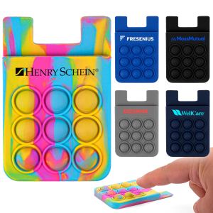 Popper Stress Reliever Silicone Phone Wallet (Factory Direct - 10-12 Weeks Ocean) 1 Popper Stress Reliever Silicone Phone Wallet (Factory Direct - 10-12 Weeks Ocean) 1