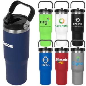 30 Oz. Stainless Steel Insulated Mug w/Handle & Built-In Straw (Factory Direct - 10-12 Weeks Ocean) 1 30 Oz. Stainless Steel Insulated Mug w/Handle & Built-In Straw (Factory Direct - 10-12 Weeks Ocean) 1