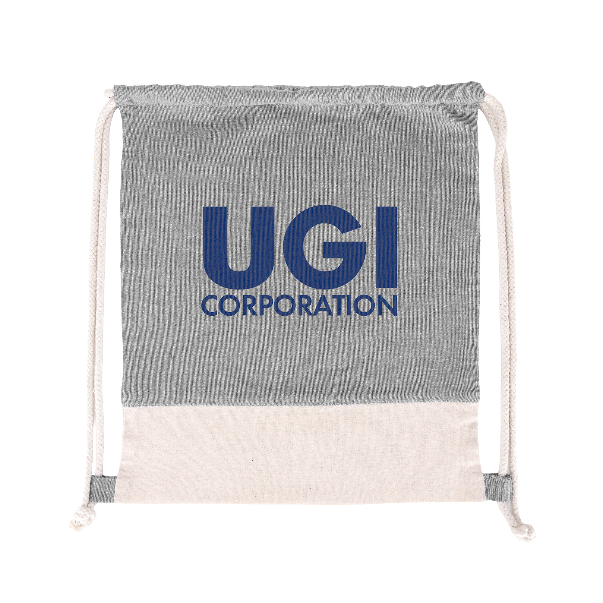 TwinTone Recycled Cotton Drawstring Bag 1
