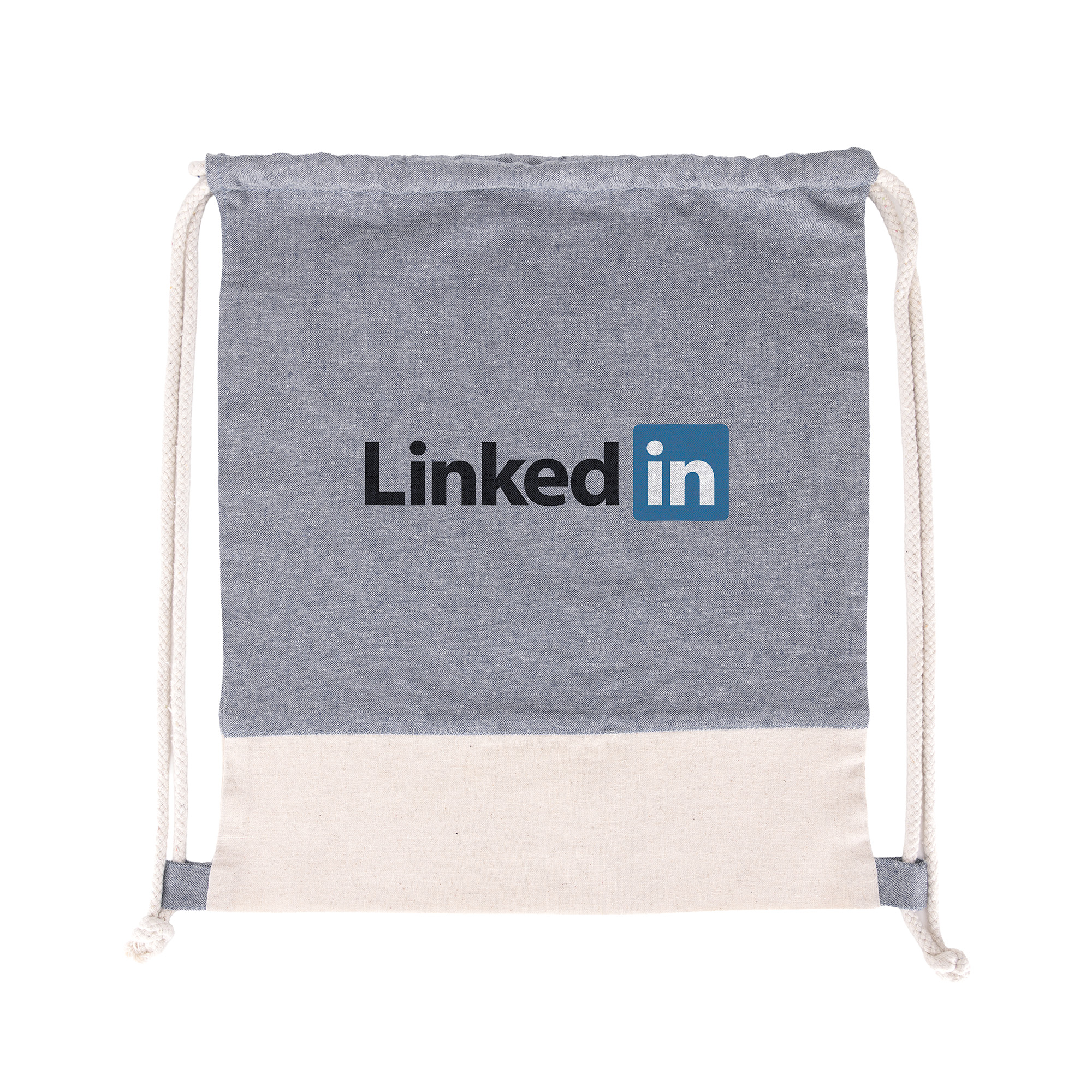 TwinTone Recycled Cotton Drawstring Bag 1