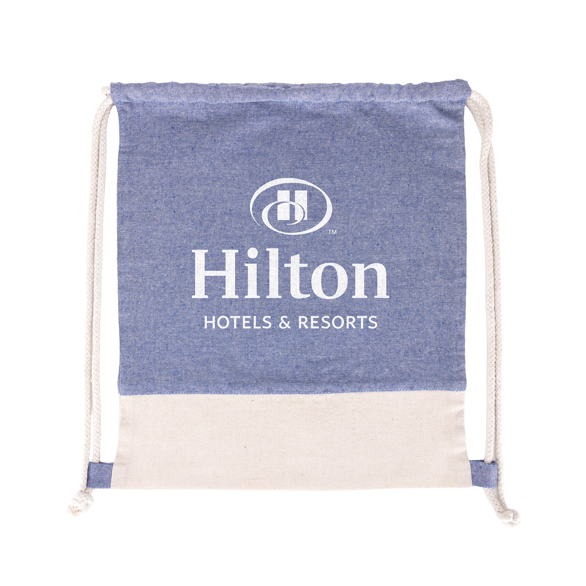 TwinTone Recycled Cotton Drawstring Bag 1