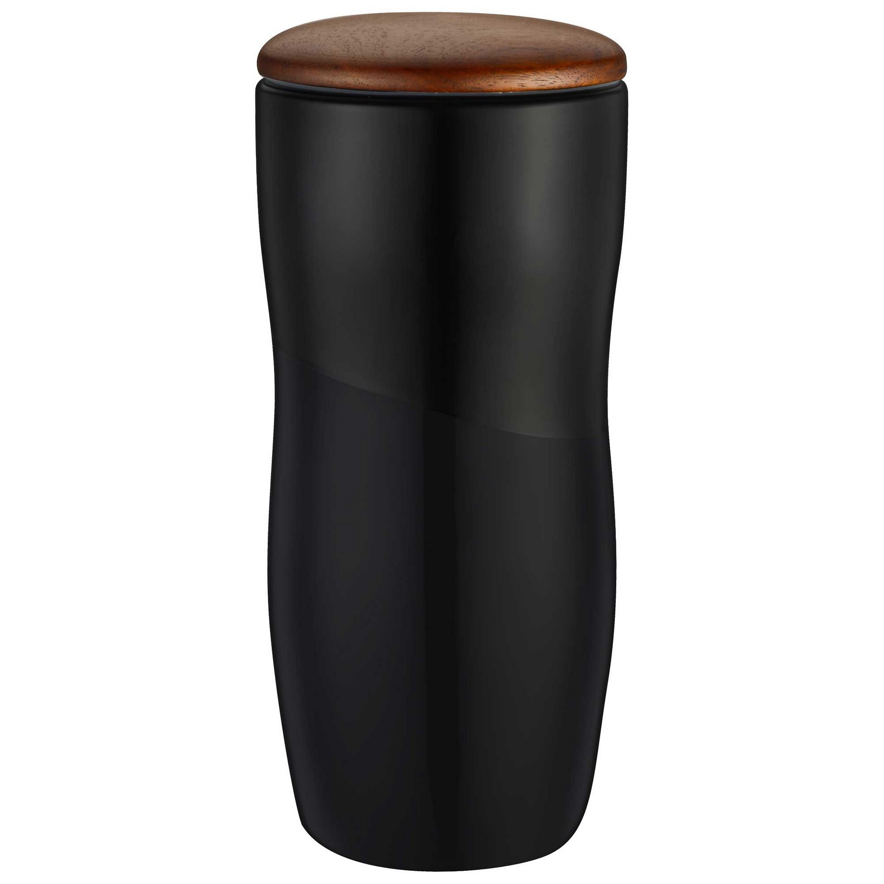 12oz. Two-Tone Double-Wall Ceramic Tumbler with Wood Lid 1