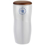 12oz. Two-Tone Double-Wall Ceramic Tumbler with Wood Lid 3 12oz. Two-Tone Double-Wall Ceramic Tumbler with Wood Lid 3