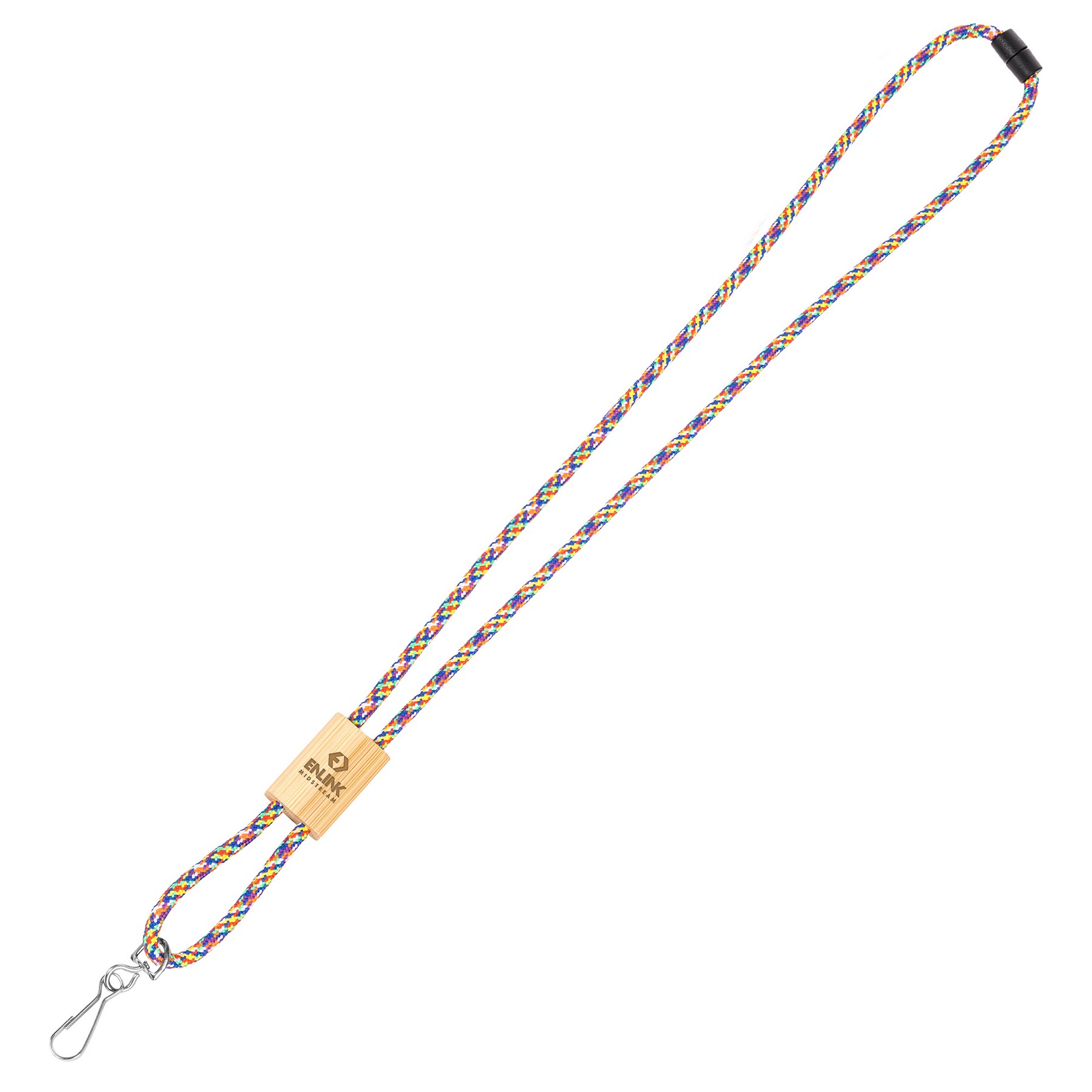 Braided Rope Lanyard with Bamboo Adjuster 1