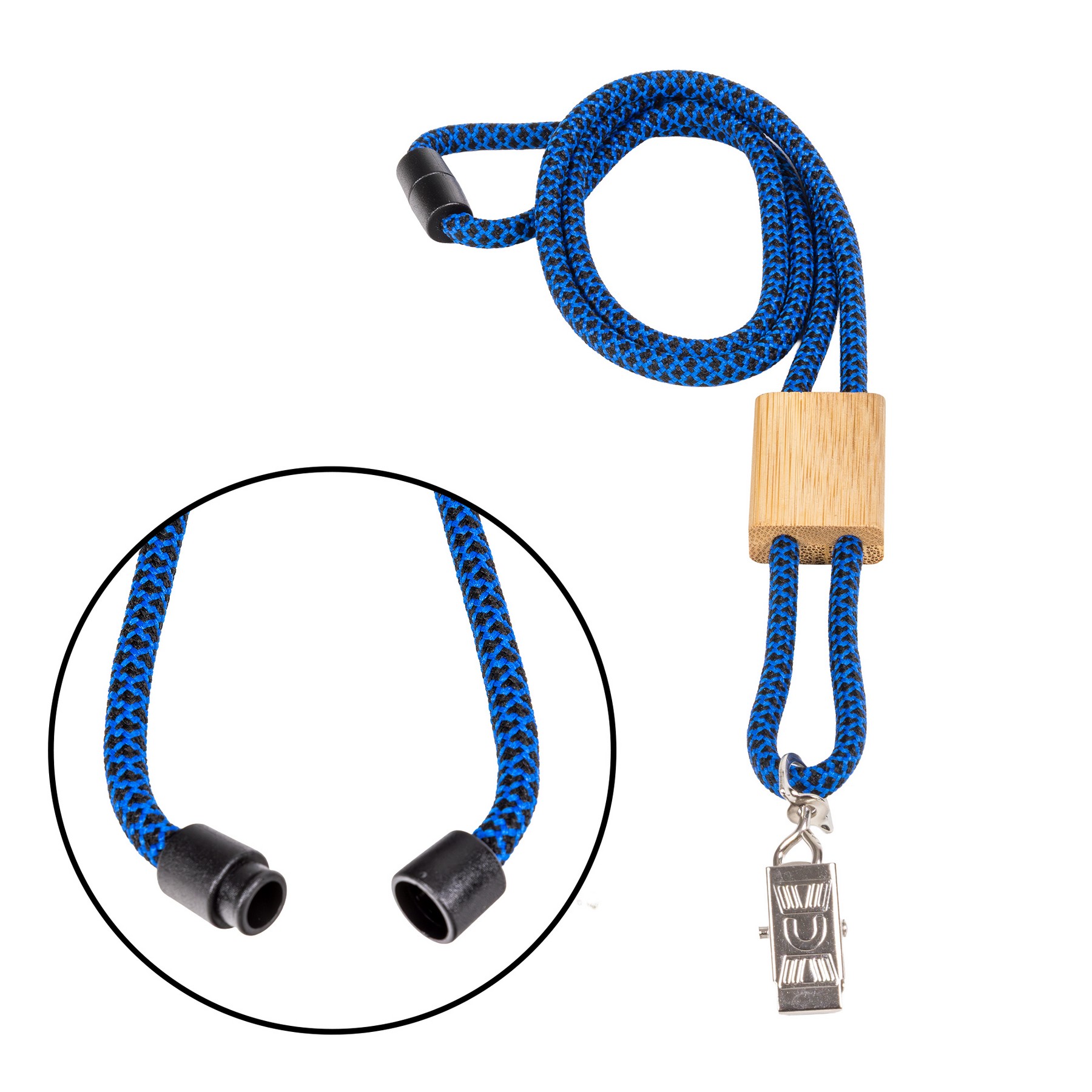 Braided Rope Lanyard with Bamboo Adjuster 1