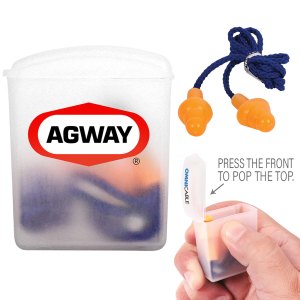 Silicone Earplugs With Blue Nylon Cord And Clear Clip Case (Factory Direct- 10-12 Weeks Ocean) 1 Silicone Earplugs With Blue Nylon Cord And Clear Clip Case (Factory Direct- 10-12 Weeks Ocean) 1