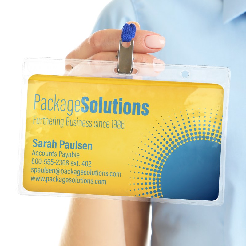 Xtra Large Clear PVC Badge Holder 7.5"W x 5"H 1 Xtra Large Clear PVC Badge Holder 7.5"W x 5"H 1