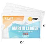 Xtra Large Clear PVC Badge Holder 7.5"W x 5"H - Clear Xtra Large Clear PVC Badge Holder 7.5"W x 5"H - Clear