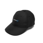 Poly Strapback Baseball Cap (QuickShip - 3-4 Weeks) - Black Logo Side Poly Strapback Baseball Cap (QuickShip - 3-4 Weeks) - Black Logo Side