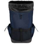 Embark Backpack - Navy Blue/Black Blank Open View Embark Backpack - Navy Blue/Black Blank Open View