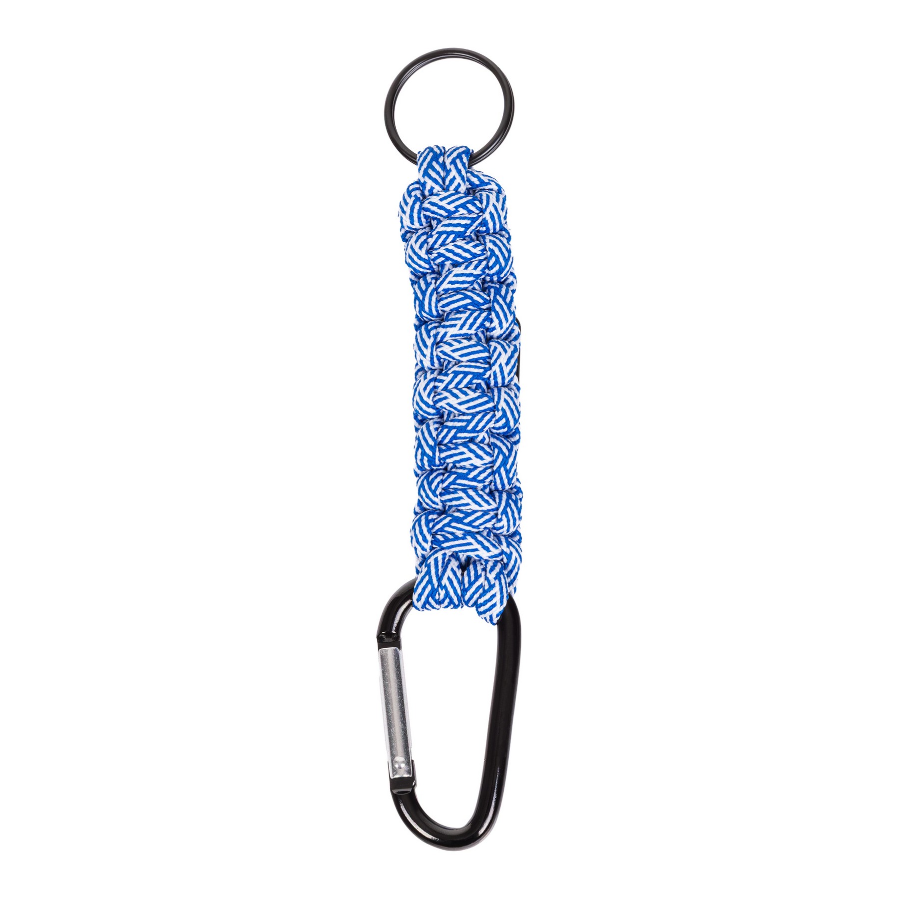 Carabiner Box Knot Braided Key Chain with Keyring and Metal Plate 1