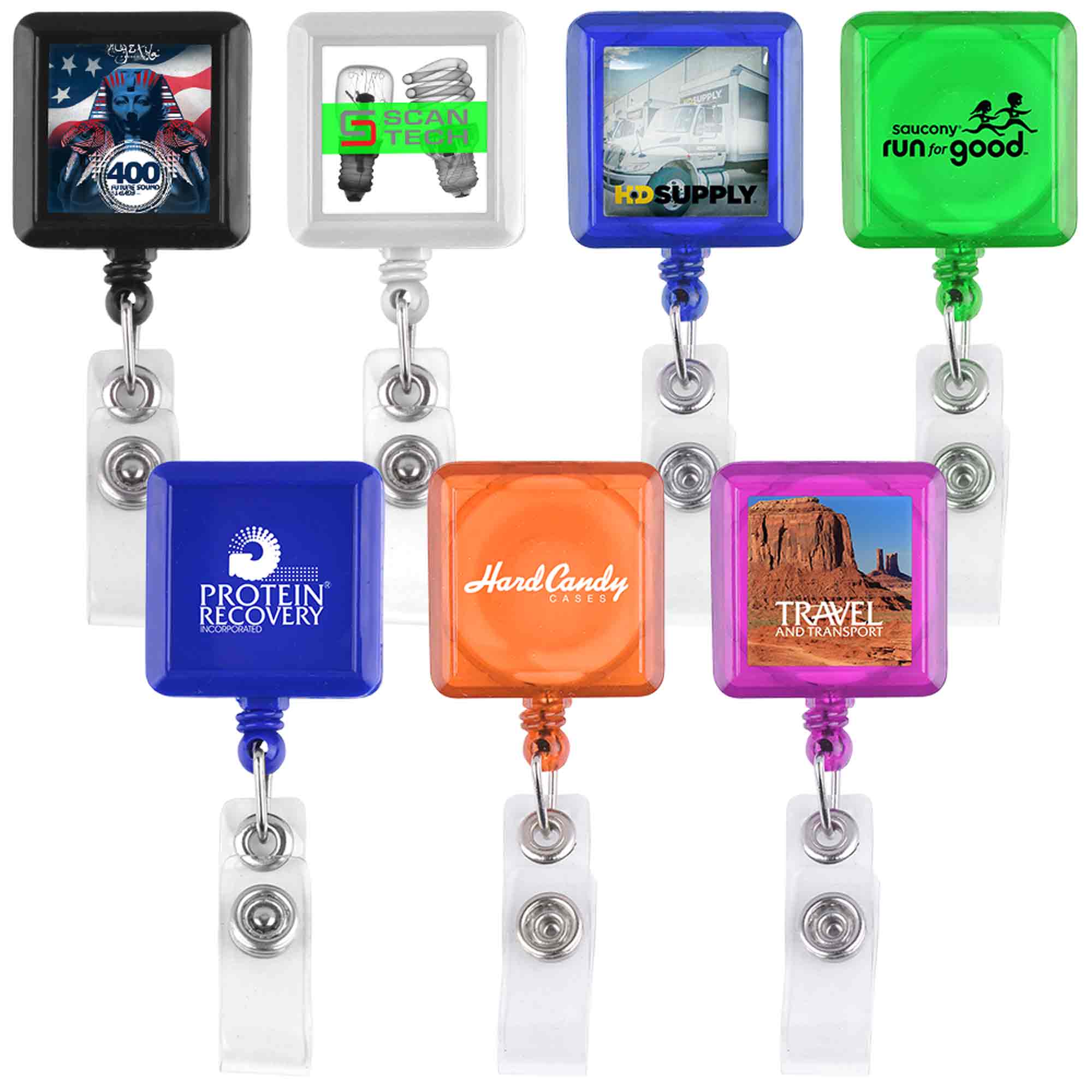 Square-Shaped Retractable Badge Holder 1