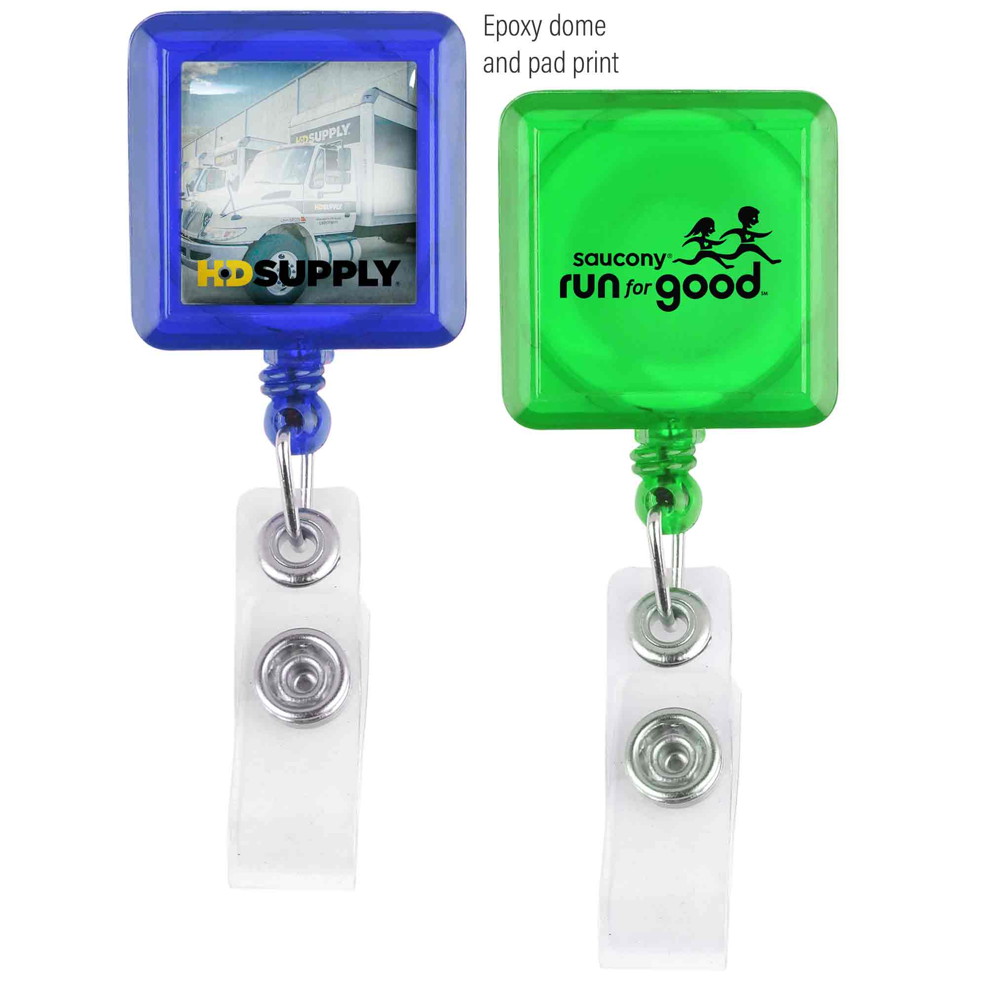 Square-Shaped Retractable Badge Holder 1