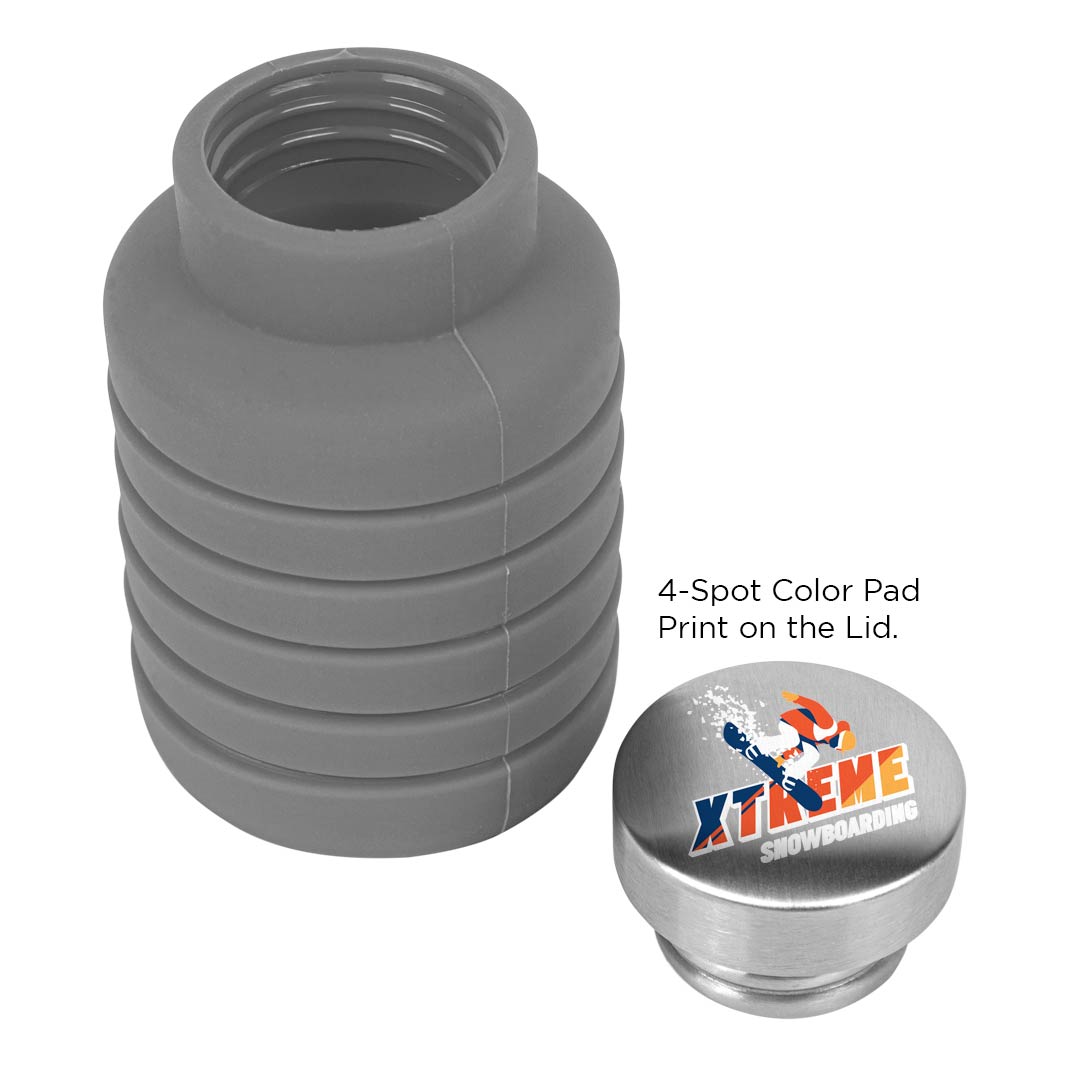 17 Oz. Collapsible Silicon Water Bottle 1